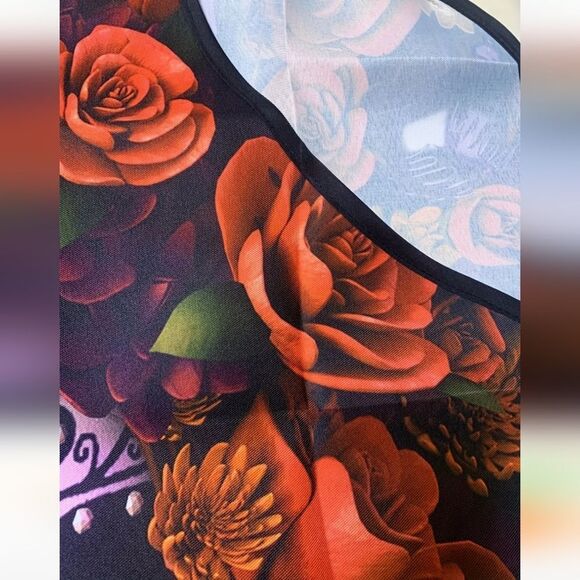 DAY OF THE DEAD APRON sugar skull roses painter bib - Picture 3 of 5